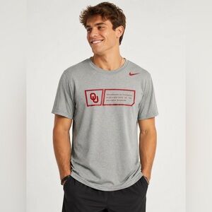 Nike Dri-FIT Oklahoma Sooners OU Gray Athletic T-Shirt Men’s XL Tee